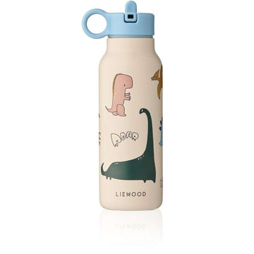 Liewood Falk Water Bottle - Stainless Steel - 350ml - Dino Roar/Sandy
