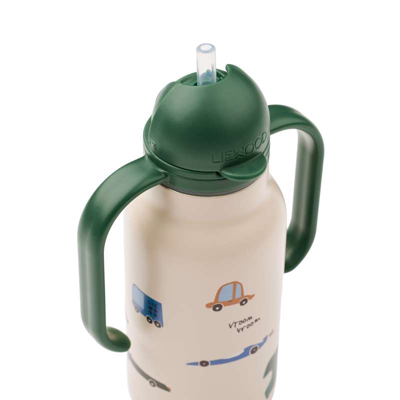 Liewood Garrafa de água Kimmie - Aço inoxidável - 250ml - Cars/Sandy 