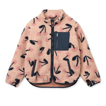 Liewood Jachetă fleece Nolan - Mega Cherry Heart/Rosey 
