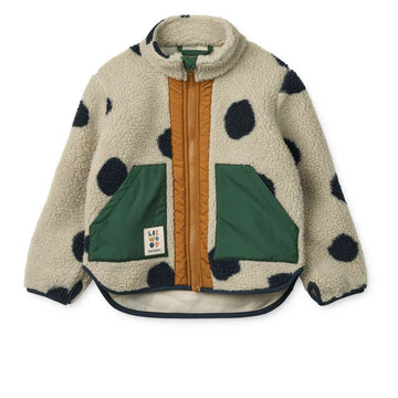 Liewood Noam Fleece Jacket - Spot Dots/Mist 