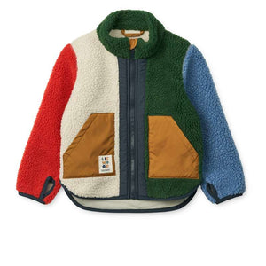 Liewood Noam Pile Jacket - Garden Green Multi Mix 