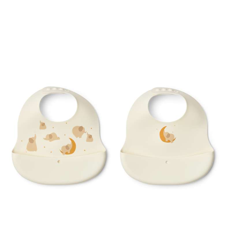 Liewood Ember Hagesmæk - 2er-Pack - Elephant/Creme de la Creme 