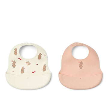 Liewood Ember Bib - 2-pack - Wild Child/Rosey