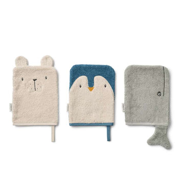 Liewood Sylvester Pyyhepesurit - 3-pack - Arctic Sea/Ocean View 