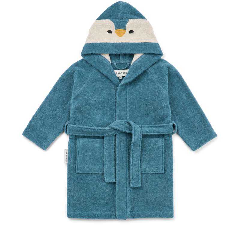 Liewood Lily Badekåbe - Penguin - Oceanview Mix 