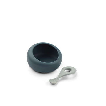 Liewood Sparia Bowl with Spoon - Whale Blue/Dove Blue 