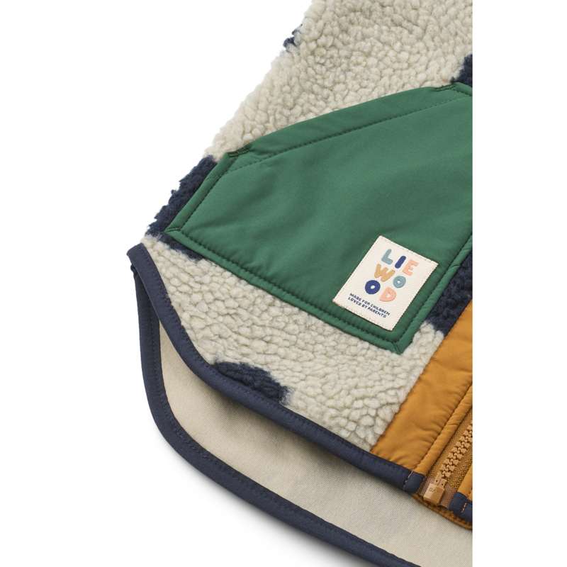 Liewood Nolan vestă fleece - Spot Dots/Mist 