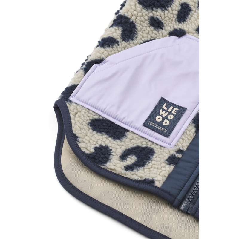 Liewood Vestă din fleece Nolan - Mega Leo/Mist Mix 