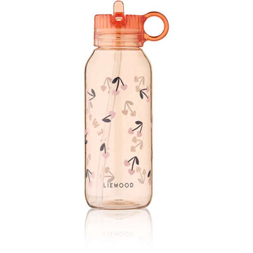 Liewood Yang Drinking Bottle - Tritan w. Silicone Cover - 500ml - Cherry Heart/Rosey 
