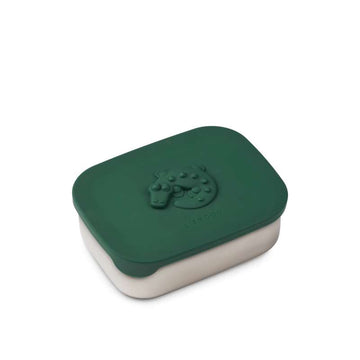 Liewood Contenitore per il pranzo Arthur diviso - Acciaio/Silicone - Crocodile - Verde giardino 