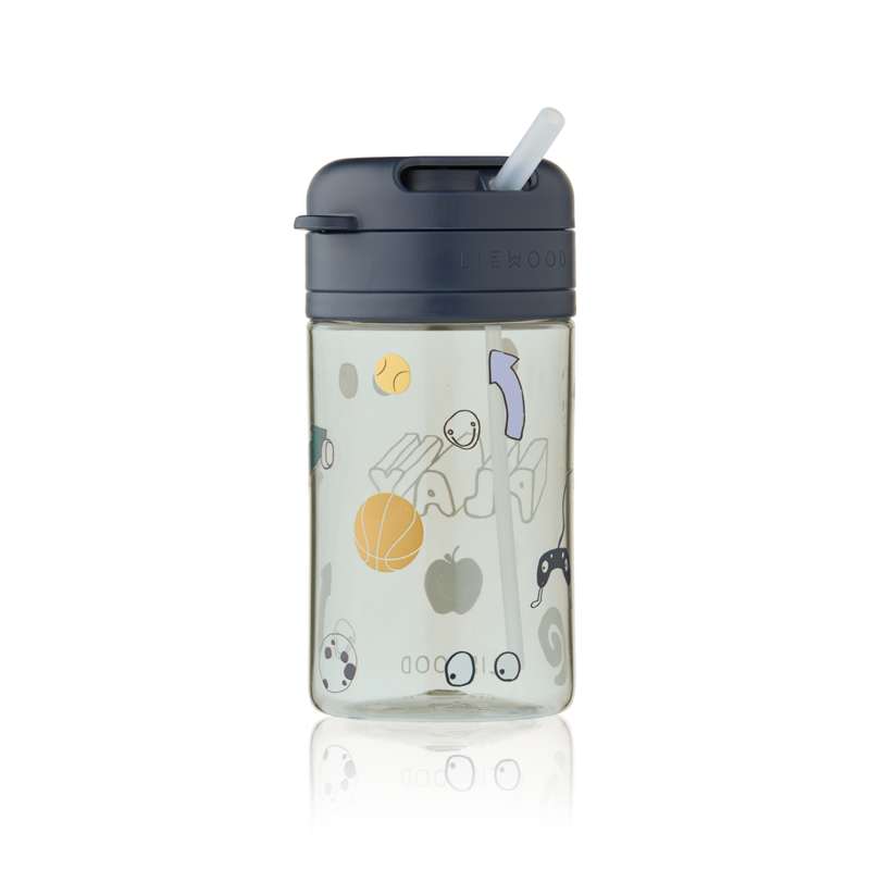 Liewood Pavia Sugerørskop - Tritan - 500 ml - Play/Dusty Peppermint 