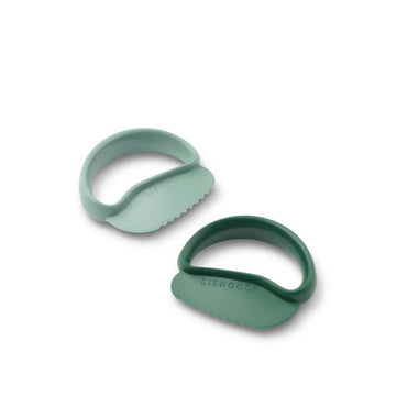 Liewood Riven Toddler Kindermesser - 2er-Pack - Peppermint/Garden Green