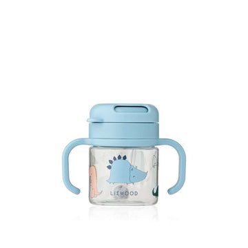Liewood Kai Tazza con cannuccia in Tritan - 280ml - Dino Roar/Sandy