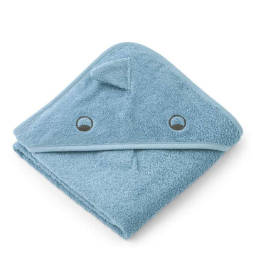 Liewood Albert Ręcznik Kąpielowy z Kapturem - Dino - Beach Blue