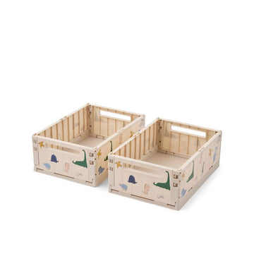 Liewood Weston škatla za shranjevanje - Medium - 2-pack - Dino Roar/Sandy