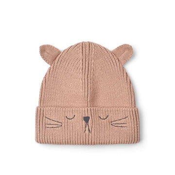 Liewood Gina Beanie w Cat Embroidery - Pale Tuscany