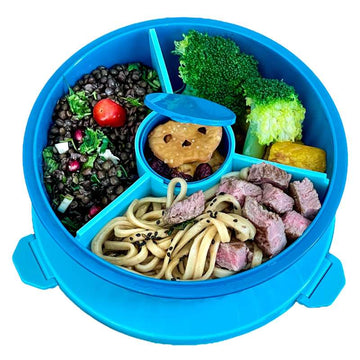 Yumbox Contenitore per il pranzo - Poke Love Bowl - 4 scomparti - Blu Laguna 