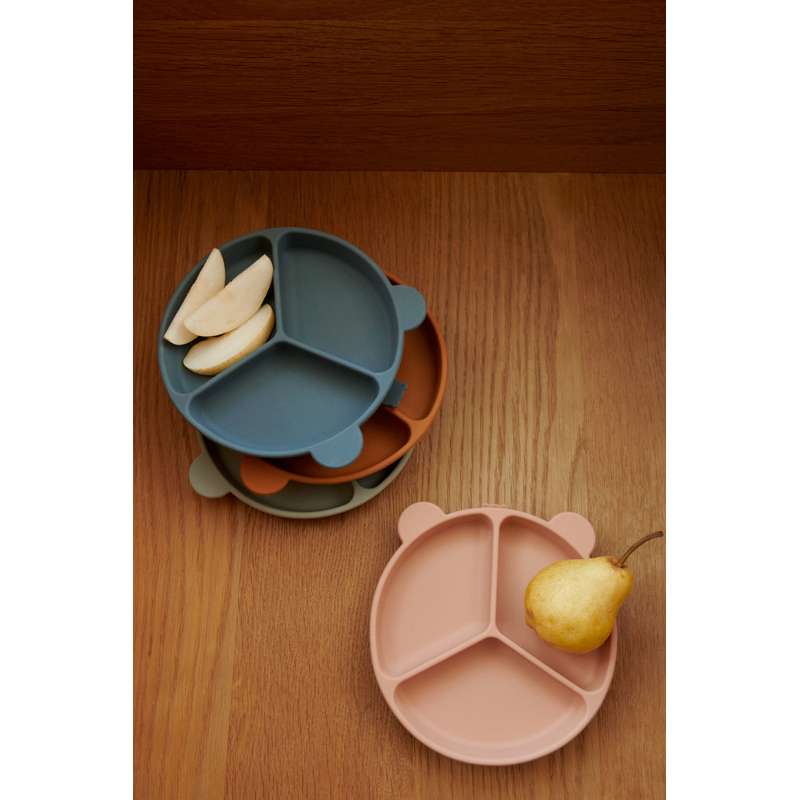 Liewood Stacy Prato Dividido Antiderrapante - 2-Pacote - Sandy/Aveia 