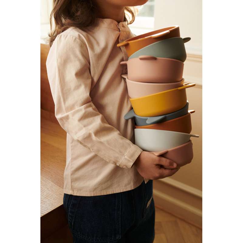 Liewood Iggy Set con Miniskåle - 4 piezas - Silicona - Mezcla de Rosas 