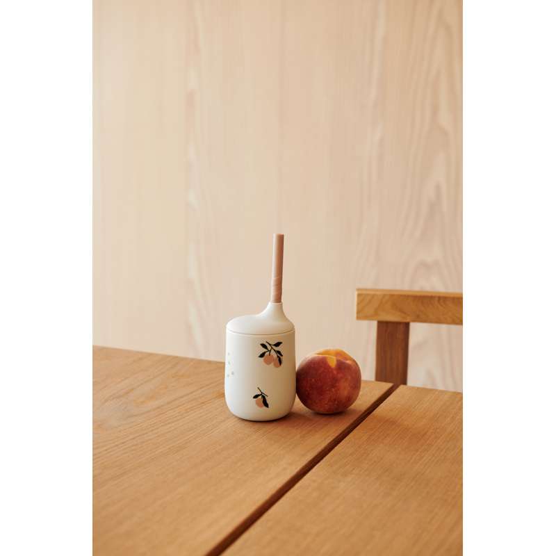 Liewood Ellis Tudkop con Manico e Cannuccia - Silicone - Mix Pesca/Conchiglia di Mare 