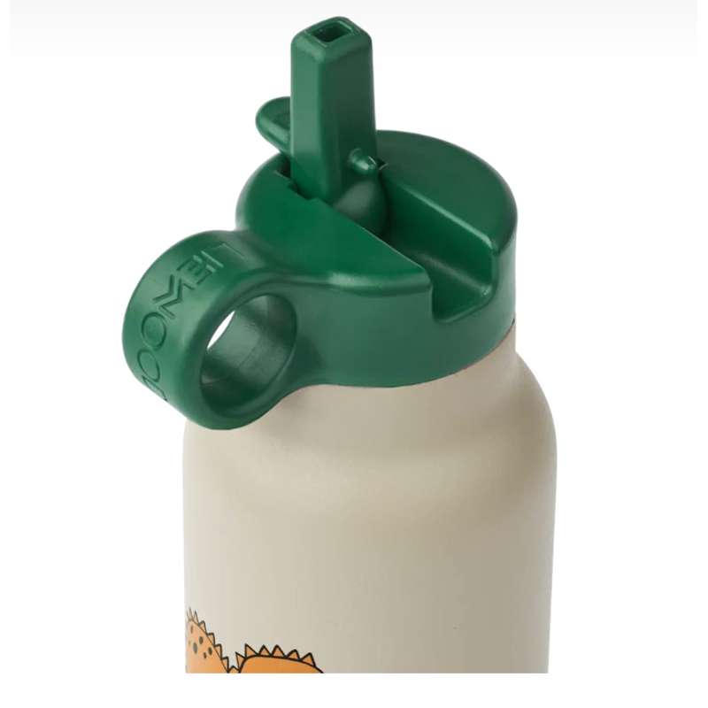 Liewood Falk Lahvička na pití - Nerezová ocel - 350ml - Dinosauři/Mlha 