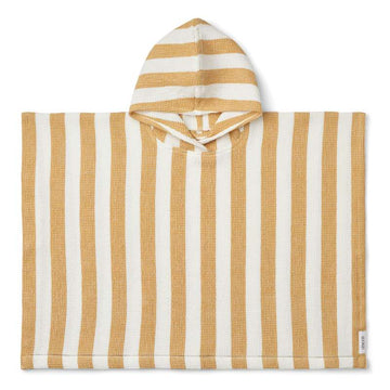 Liewood Paco Poncho - Rayures - Blanc/Jaune Mellow - 1-2 ans 