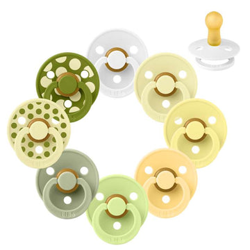 BIBS Rund Colour Sut - Sampak - 8 stk. - Str. 2 - Lovely Lime