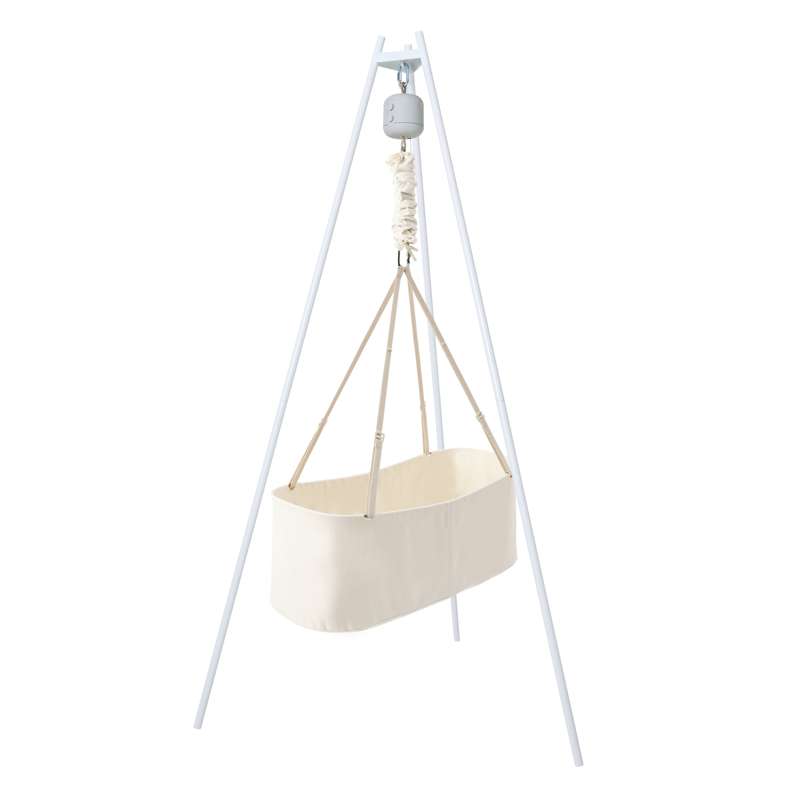 Pomoč Bundle - Otroška posteljica z Vuggemotor in Vuggestativ - Naraven 