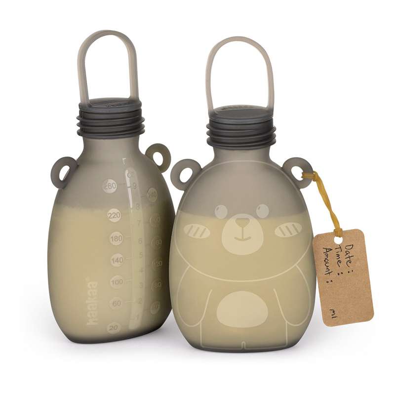 Haakaa Silicone bag for Milk - Happii Bear - 2 pcs. - 260ml 
