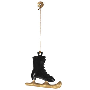 Maileg Ornamento de Natal em Metal - Patins - Preto (4.5 cm.) 