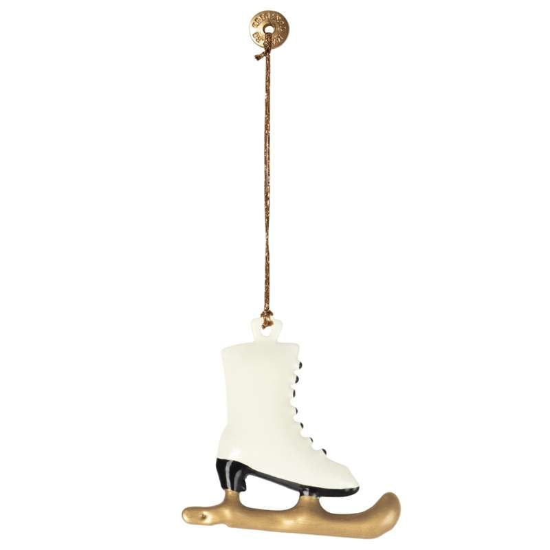 Maileg Ornamento natalizio in metallo - Pattinaggio - Bianco (4.5 cm.) 