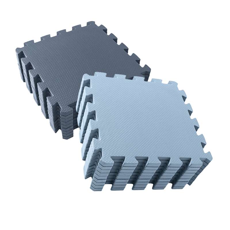 Kid'oh Schaumspielboden - 2 x 9 Teile - Marineblau/Staubblau 