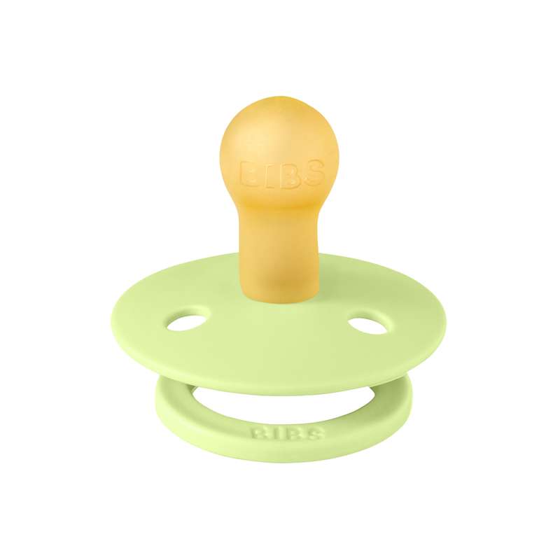 BIBS Round Colour pacifier - 2-Pack - sz. 1 - natural rubber - Matcha/Cactus 