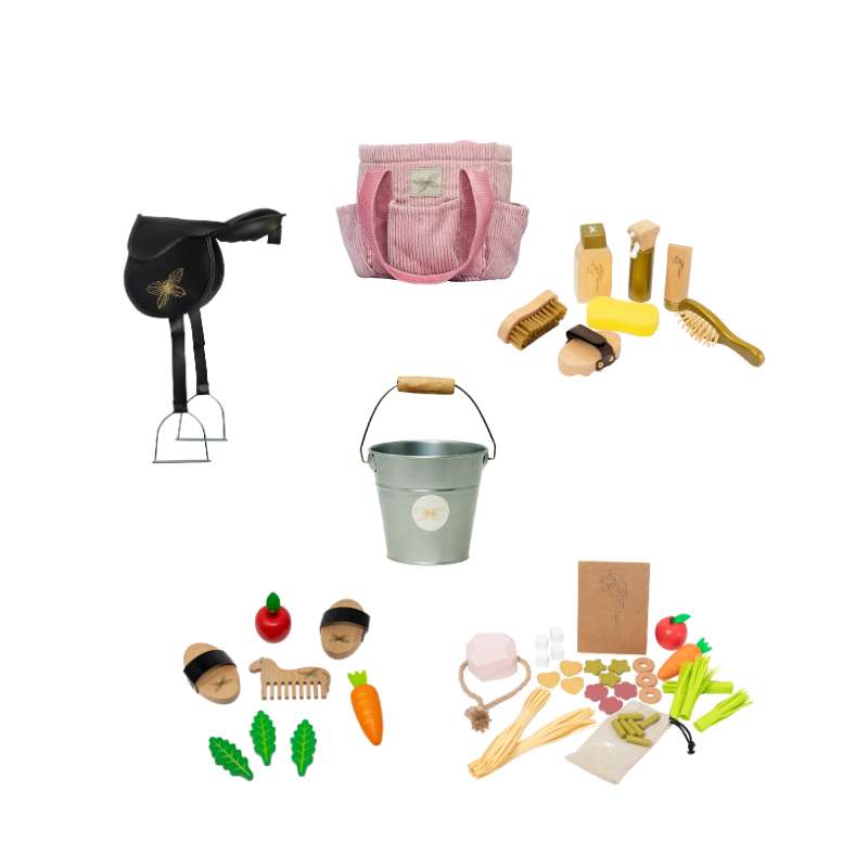 By Astrup Stable and Equipment Package for Riding Horses - Midi - Pink Velvet 