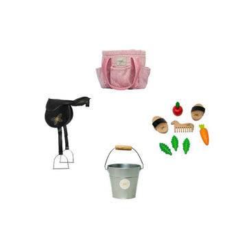 By Astrup Stable and Equipment Package for Riding Horses - Mini - Pink Velvet 