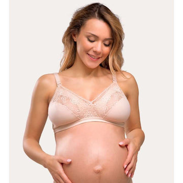 Carriwell Morbido come la seta reggiseno per allattamento - Rosa Beige 