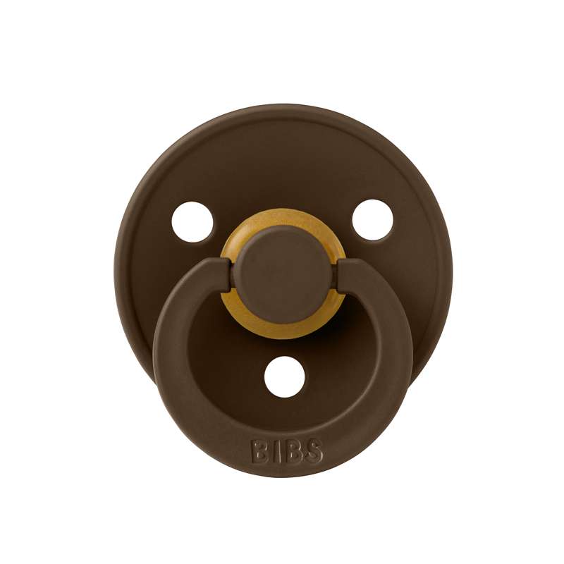 Bibs Round Colour Pacifier - sz. 1 - natural rubber - Mocha 