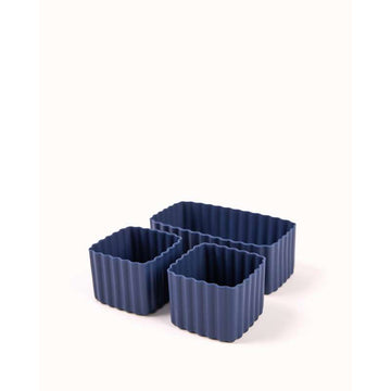 MontiiCo Mieszanka Bento Silikonowe Kubki - 3 szt. - Granatowy 