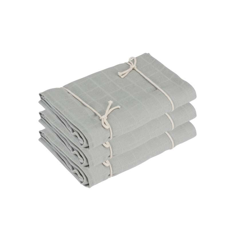 Naturebaby Ecologische Luierdoeken/Minisnoer - 3-pack - Blue Fox 