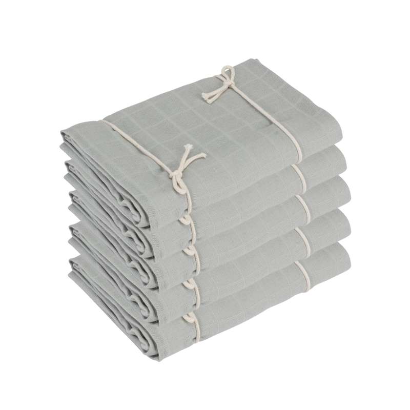 Naturebaby Ecologische Luierdoeken/Minisnoer - 5-pack - Blue Fox 