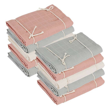 Naturebaby Økologiske Stofbleer/Minisvøb - 10-pak - Mix Colours