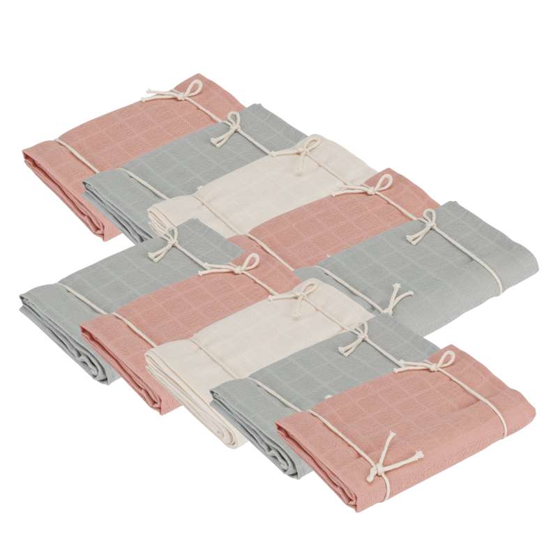 Naturebaby Prodotti biologici Pannolini in stoffa/Mini-sciarpe - confezione da 10 - Colori misti 