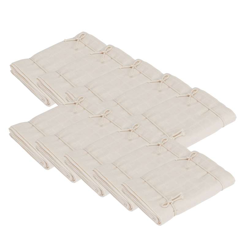 Naturebaby Prodotti biologici Pannolini in stoffa/Mini-sciarpa - confezione da 10 - Bianco naturale 