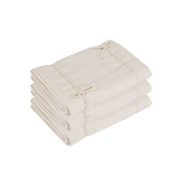 Naturebaby Ekologiset Kangasvaipat/Minisuklaa - 3-pakkaus - Luonnonvalkoinen 