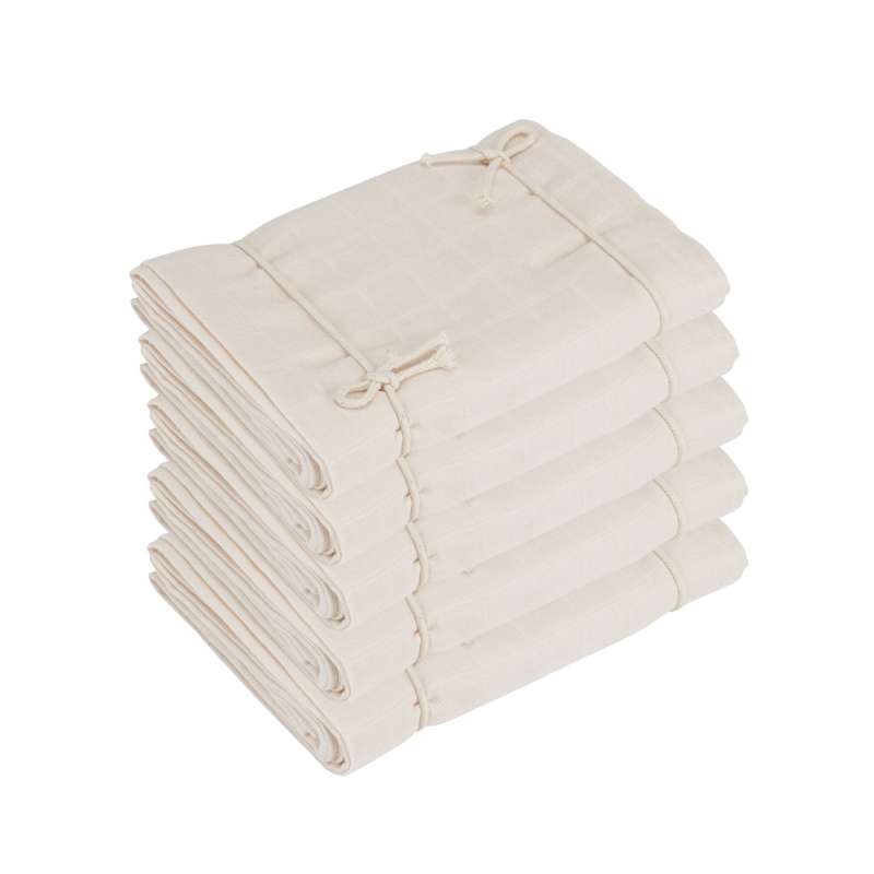 Naturebaby Ecologische Luierdoeken/Minispon - 5-pack - Natuurlijke Wit 