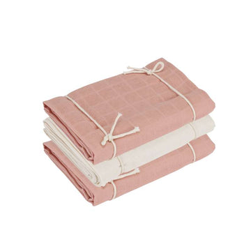 Naturebaby Ècologici Pannolini in stoffa/Minisvøb - 3-pacchi - Nuvola Rosa/Bianco 