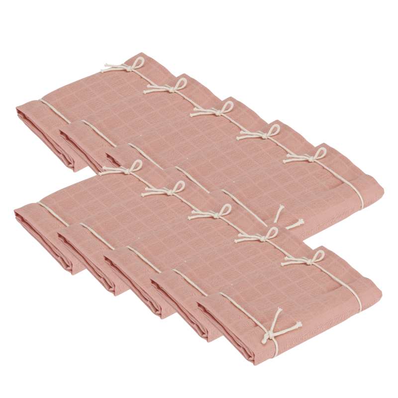 Naturebaby Prodotti biologici Pannolini in stoffa/Mini-sciarpe - confezione da 10 - Rose Cloud 