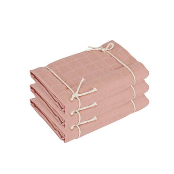Naturebaby Ekologiset Kangasvaipat/Minisukkapari - 3-pack - Rose Cloud 