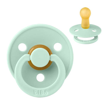 Sucette Bibs Rond Colour - t. 2 - caoutchouc naturel - Nordique Mint 