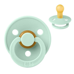 Sucette BIBS ronde Colour - Taille 1 - Caoutchouc naturel - Nordic Mint